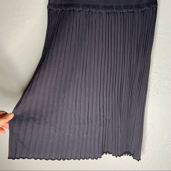 Sz Large Oscar De La Renta Navy Drop Waist Dress - Picture 9 of 11